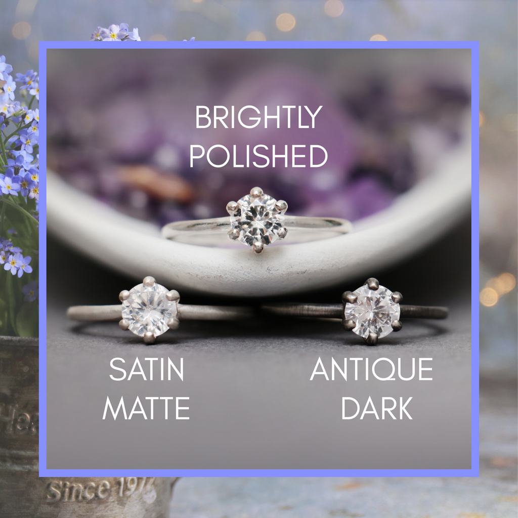 Classic Silver Anastasia Topaz Solitaire Gemstone Ring | Moonkist Designs