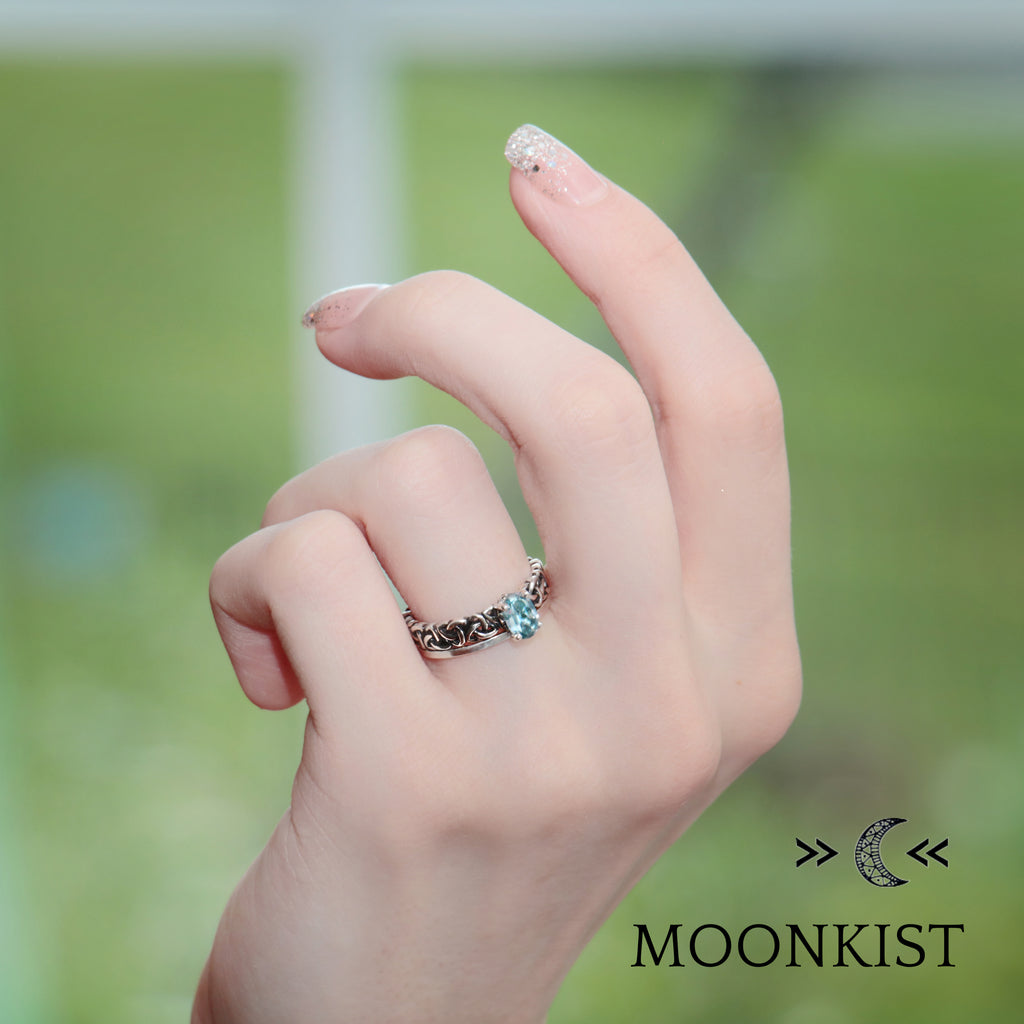 Sterling Silver Trinity Celtic Engagement Ring Set  | Moonkist Designs | Moonkist Designs
