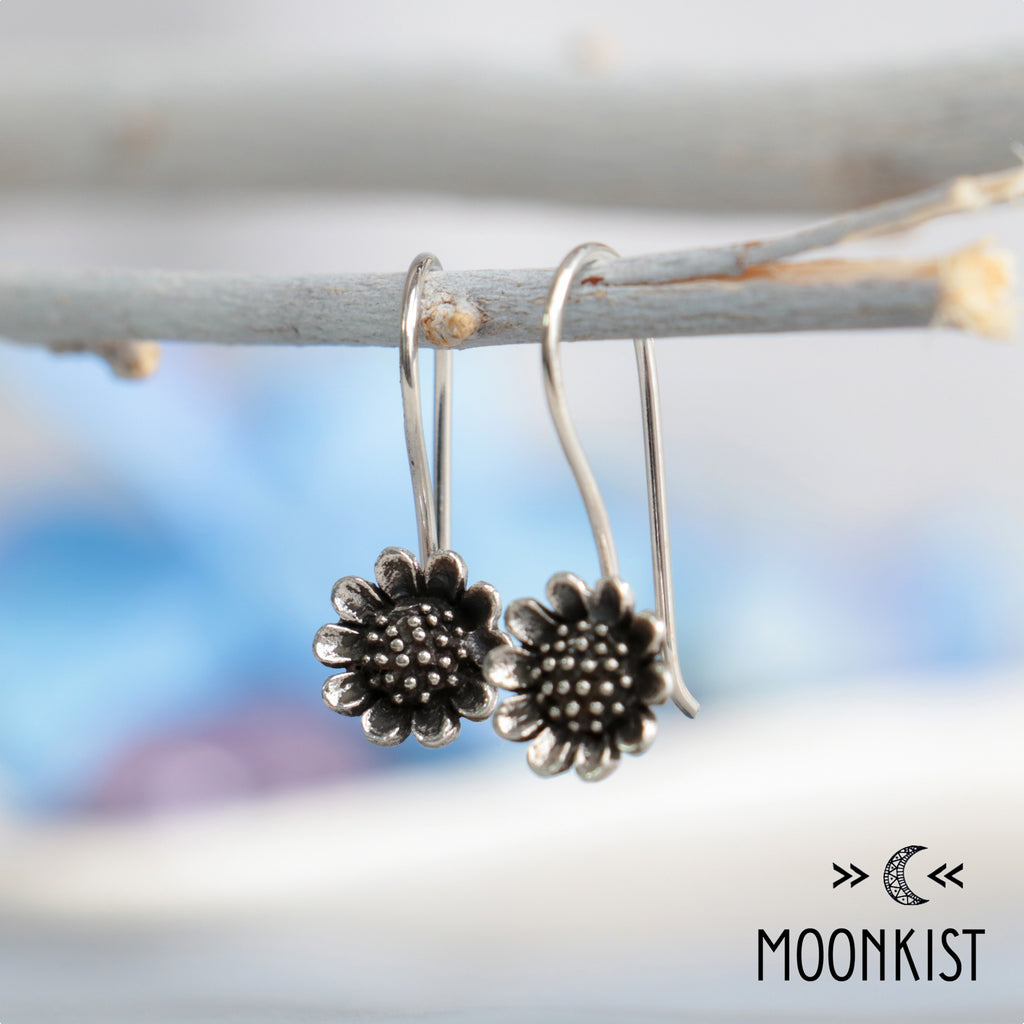 Dainty Sunflower Earrings  | Moonkist Designs