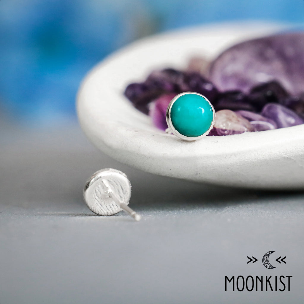 Natural Turquoise Stud Earrings | Moonkist Designs
