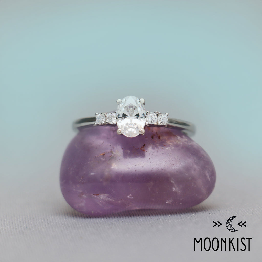 White Sapphire Five Stone Ring | Moonkist Designs