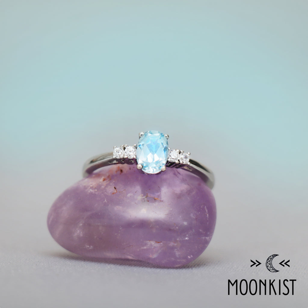 Blue Topaz Five Stone Ring | Moonkist Designs