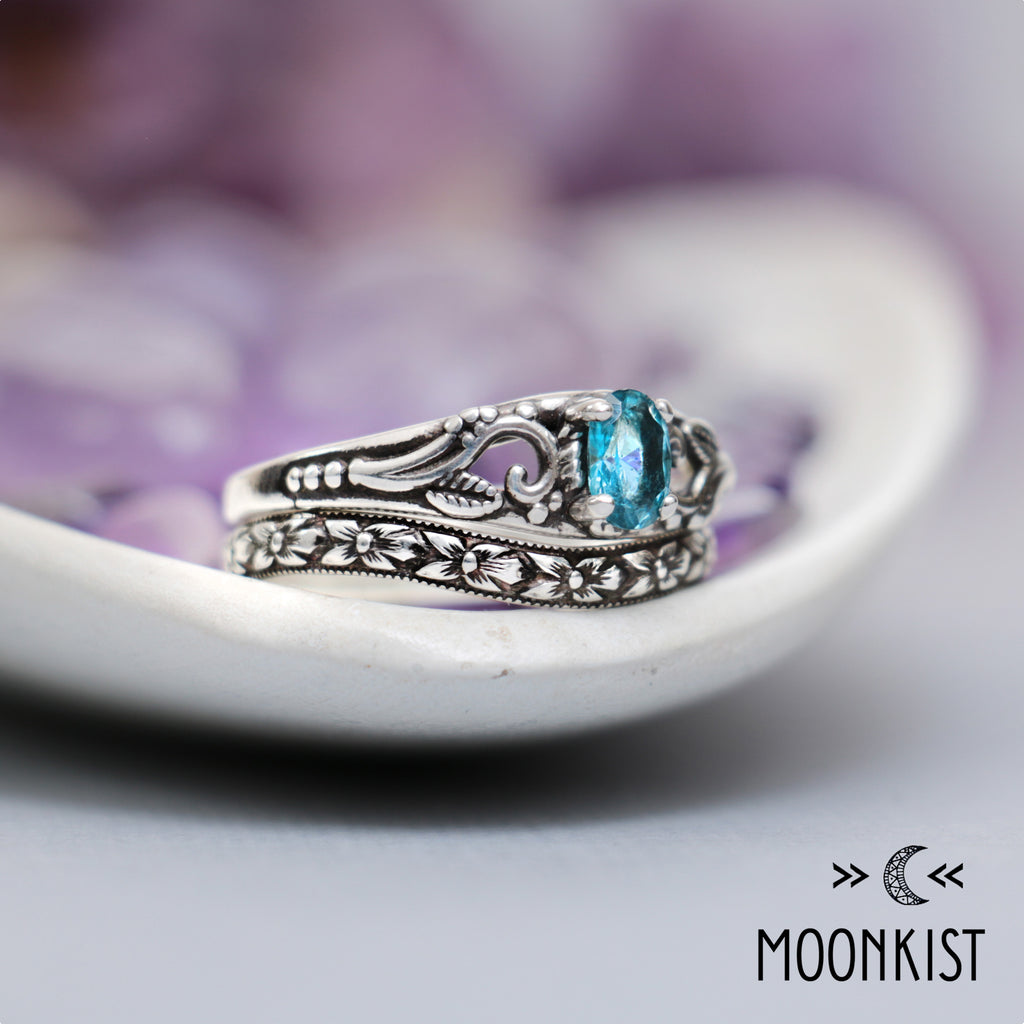 Twig Leaf Bridal Ring Set for Women | Moonkist Designs