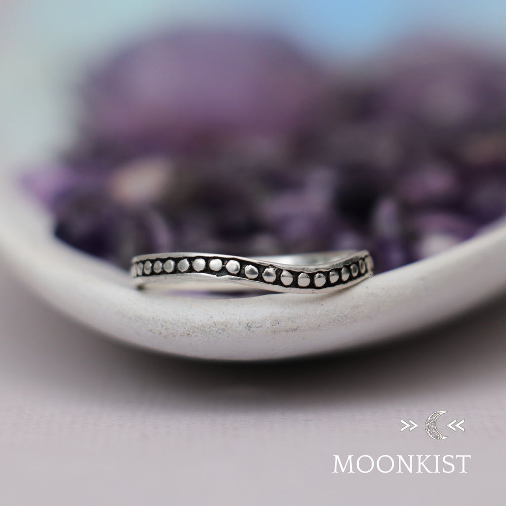Modern Curved Wedding Ring | Moonkist Designs | Moonkist Designs