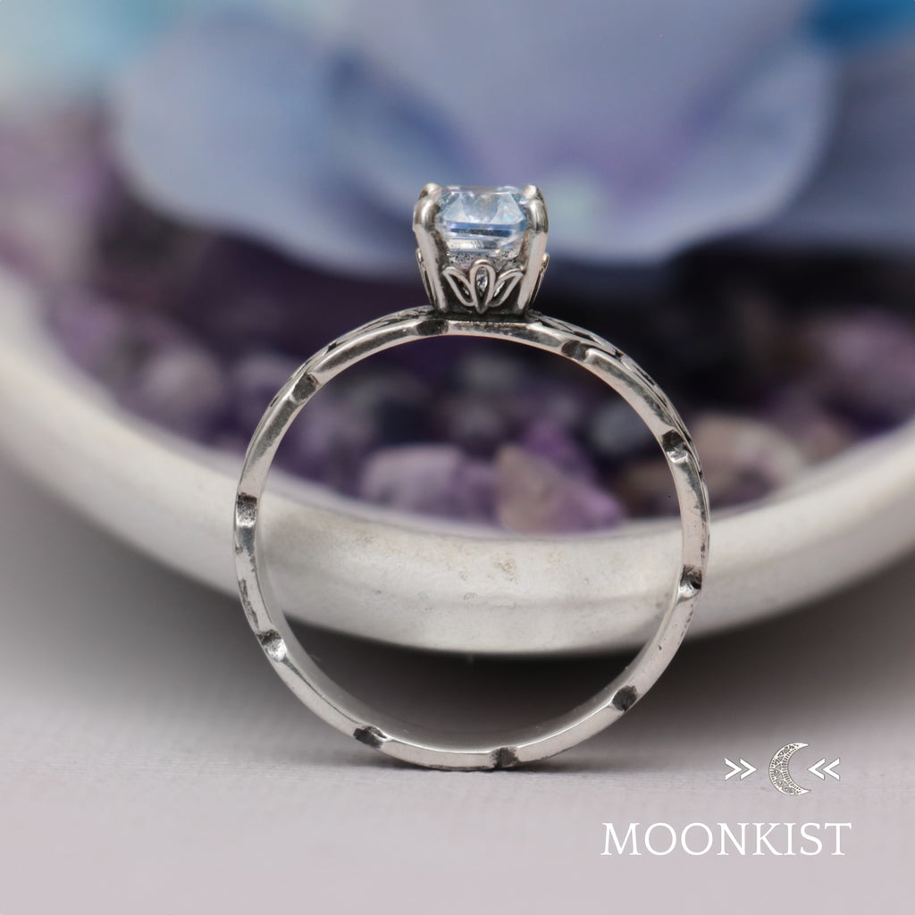 Sterling Silver Celtic Square Engagement Ring | Moonkist Designs | Moonkist Designs
