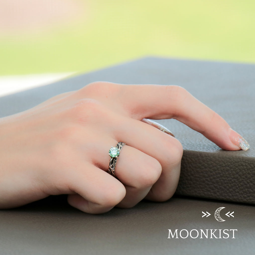 Vintage Vine Engagement Ring for Women   | Moonkist Designs | Moonkist Designs