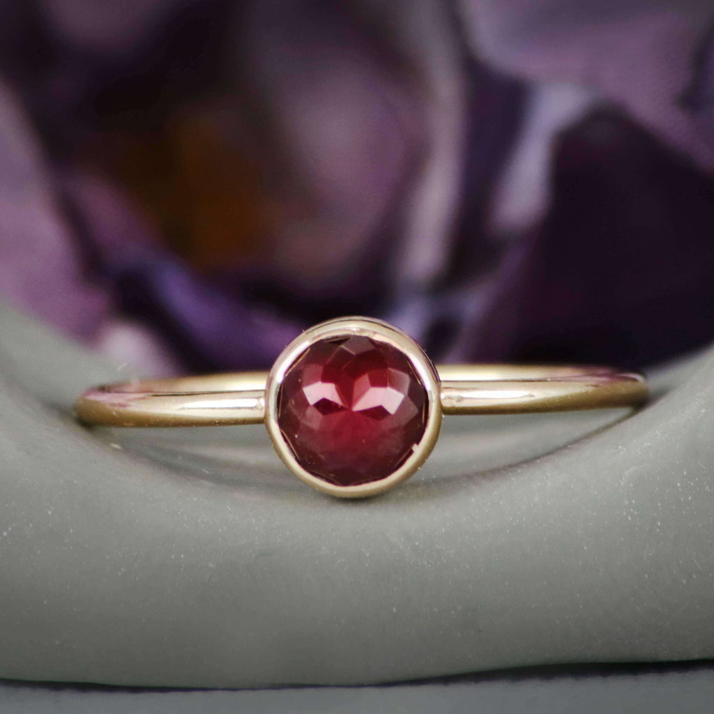 14 K Gold Gemstone Stacking Ring | Moonkist Designs