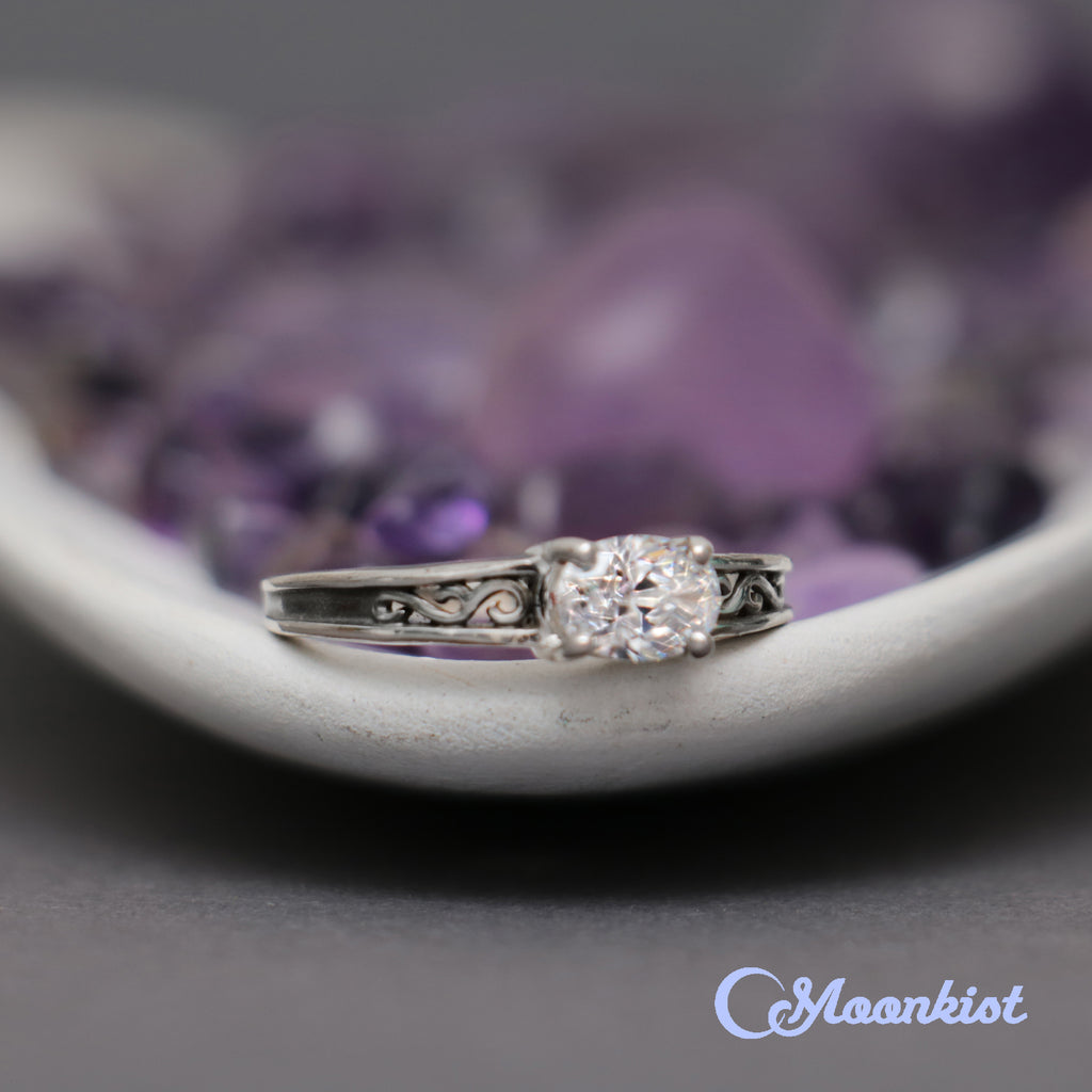 Oval Shaped Moissanite Engagement Ring | Moonkist Designs | Moonkist Designs