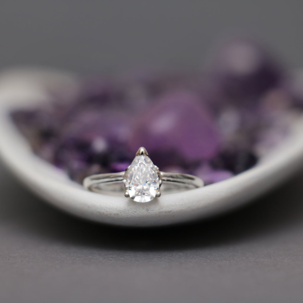 Pear Cathedral Engagement Ring | Moonkist Designs | Moonkist Designs