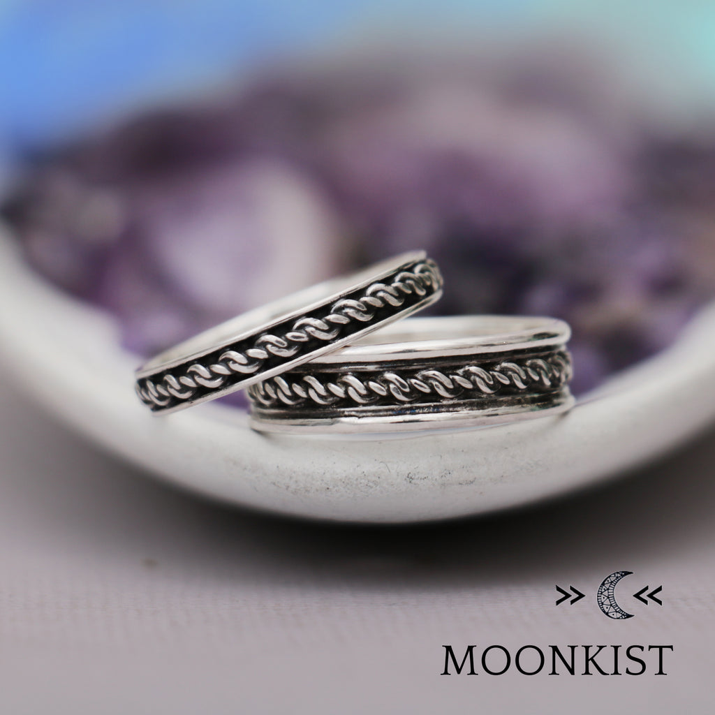 Infinity Knot Wedding Band Set  | Moonkist Designs | Moonkist Designs