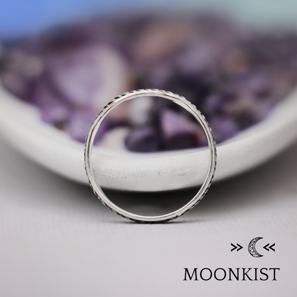 Sterling Silver Love Knot Curved Wedding Ring  | Moonkist Designs | Moonkist Designs