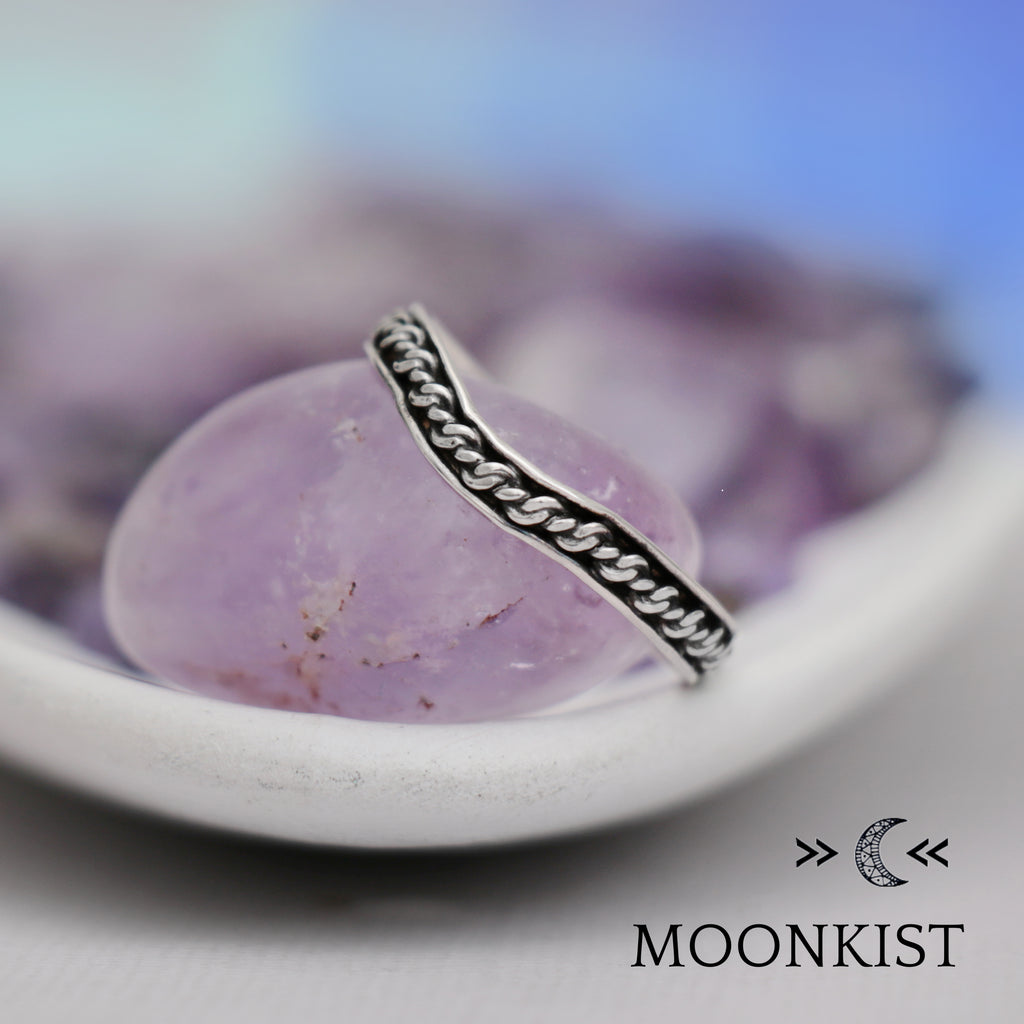 Sterling Silver Love Knot Curved Wedding Ring  | Moonkist Designs | Moonkist Designs