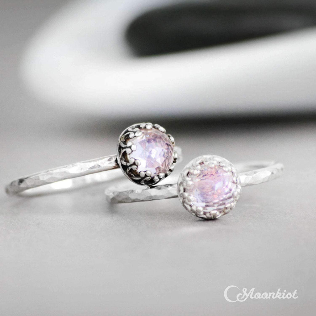 Dainty Lavender Amethyst Promise Ring, Sterling Silver | Moonkist Designs