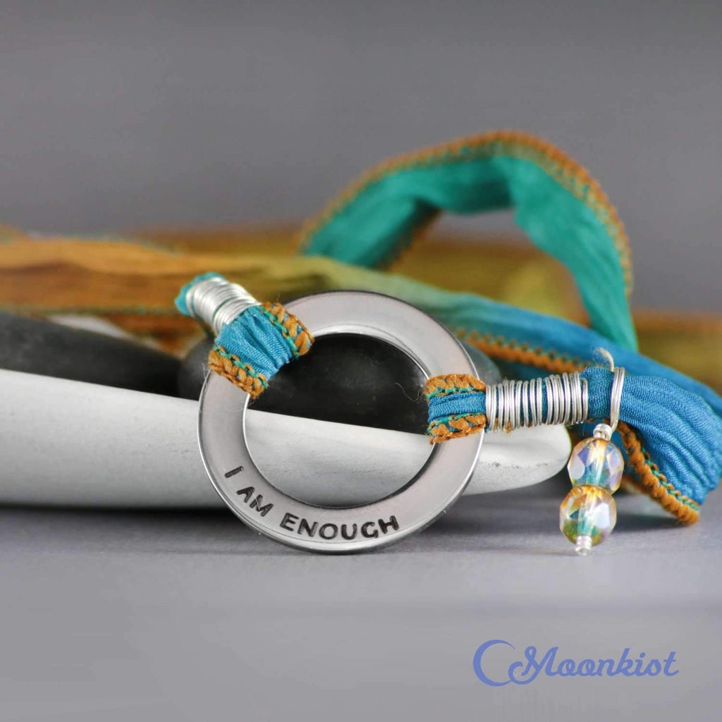 I Am Enough - Affirmation Encouragement Wrap Bracelet | Moonkist Designs