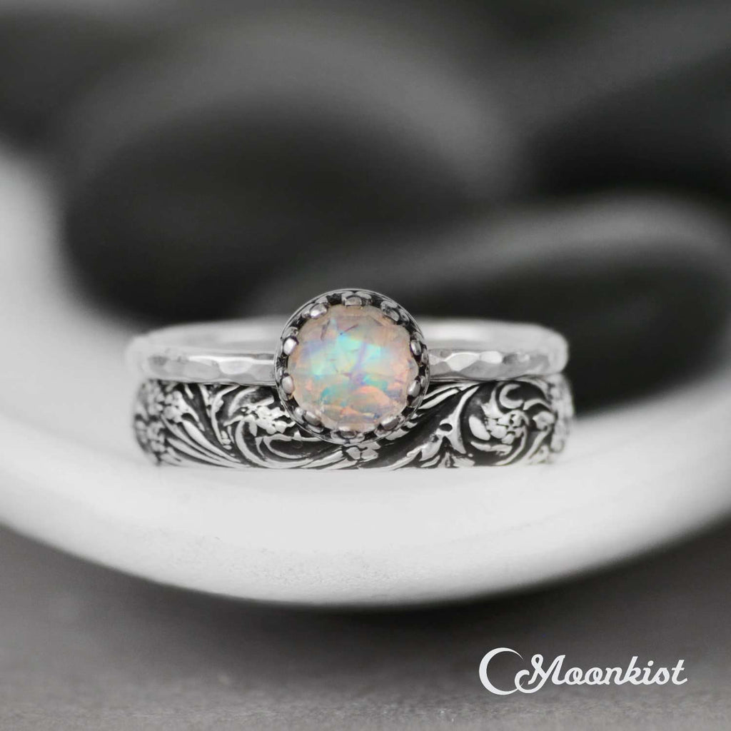 Moonstone Two Ring Stacking Set | Moonkist Designs
