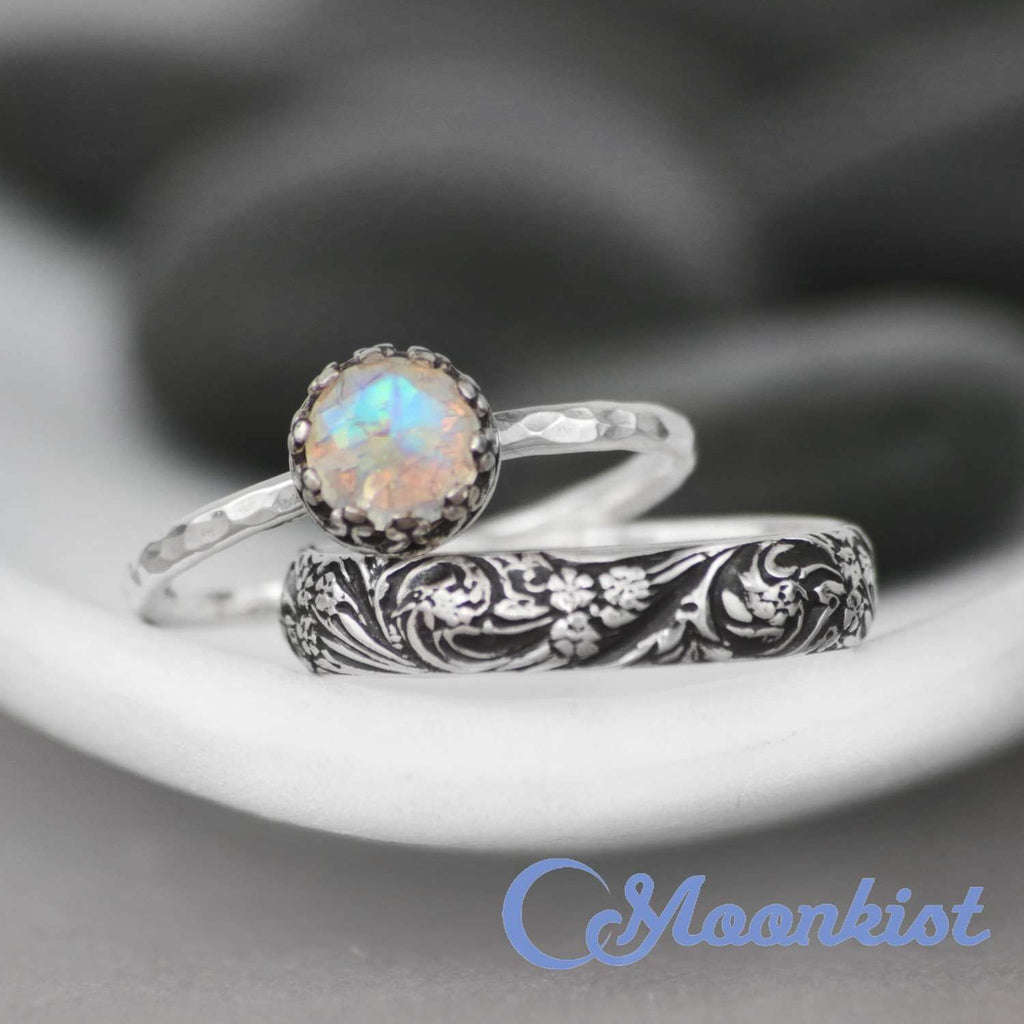 Moonstone Two Ring Stacking Set | Moonkist Designs