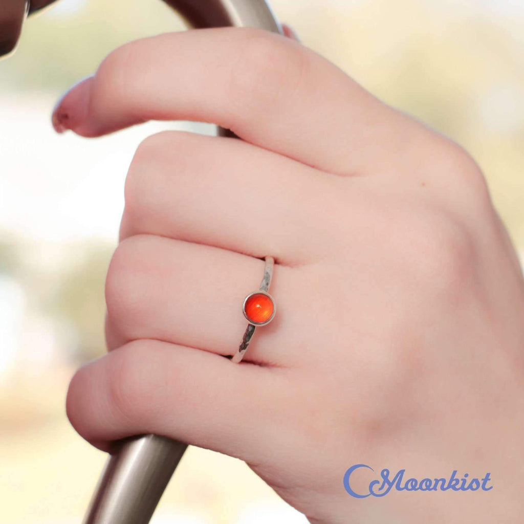 Simple Baltic Amber Stacking Ring | Moonkist Designs