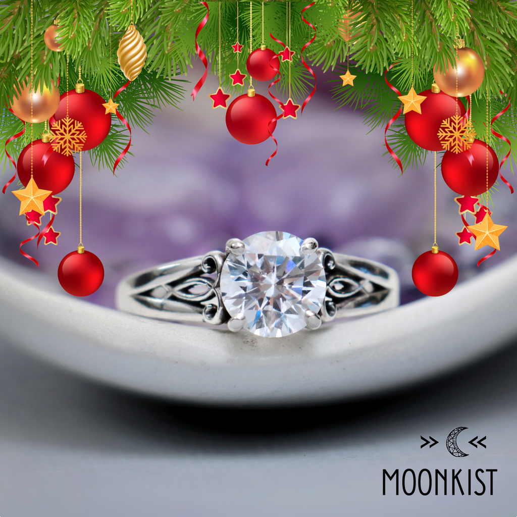 Round Moissanite Engagement Ring | Moonkist Designs