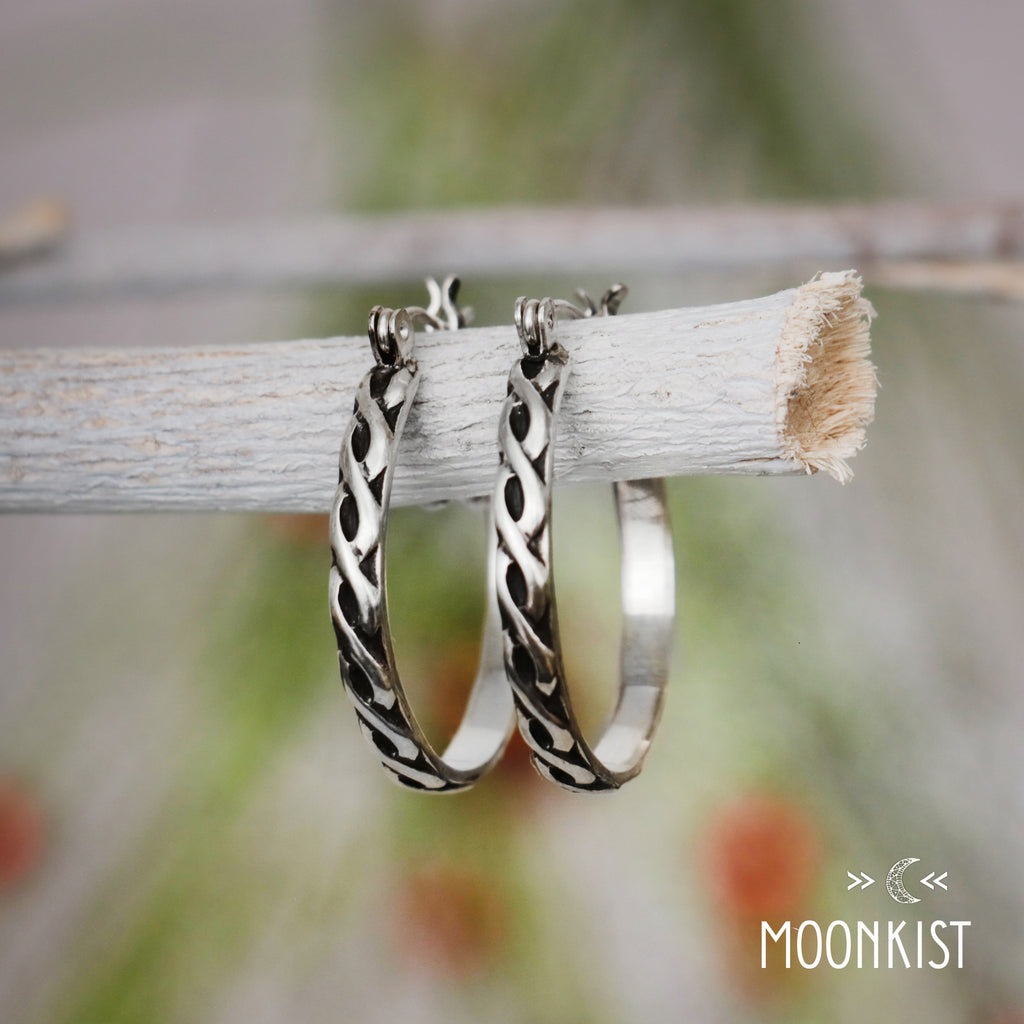 Celtic Sterling Silver Hoops  | Moonkist Designs