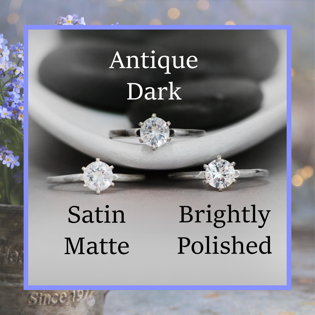 Natural Moss Agate Classic Solitaire | Moonkist Designs | Moonkist Designs