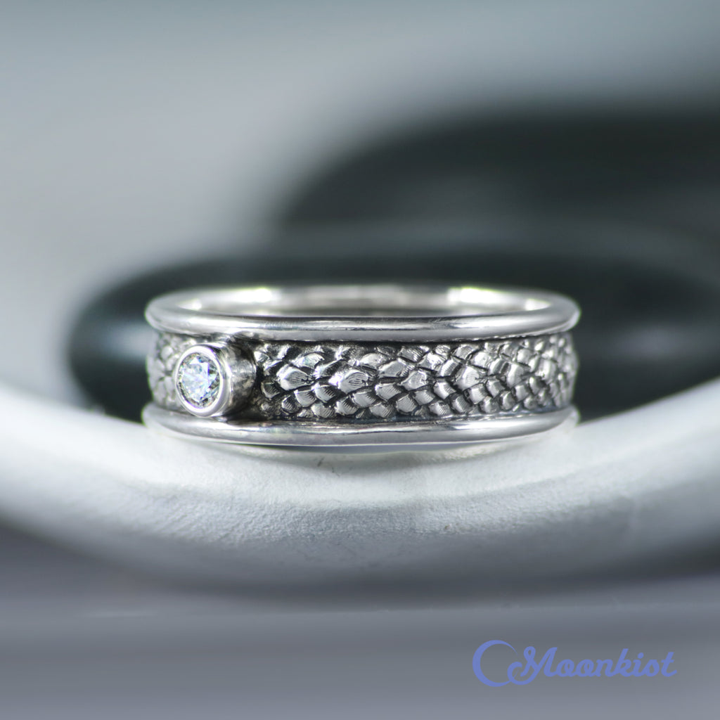 Sterling Silver Mens Dragon Promise Ring | Moonkist Designs