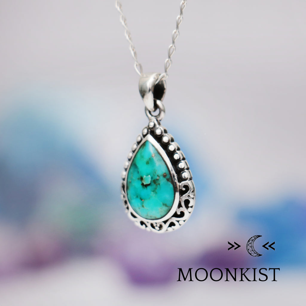 Dainty Turquoise Filigree Pendant | Moonkist Designs