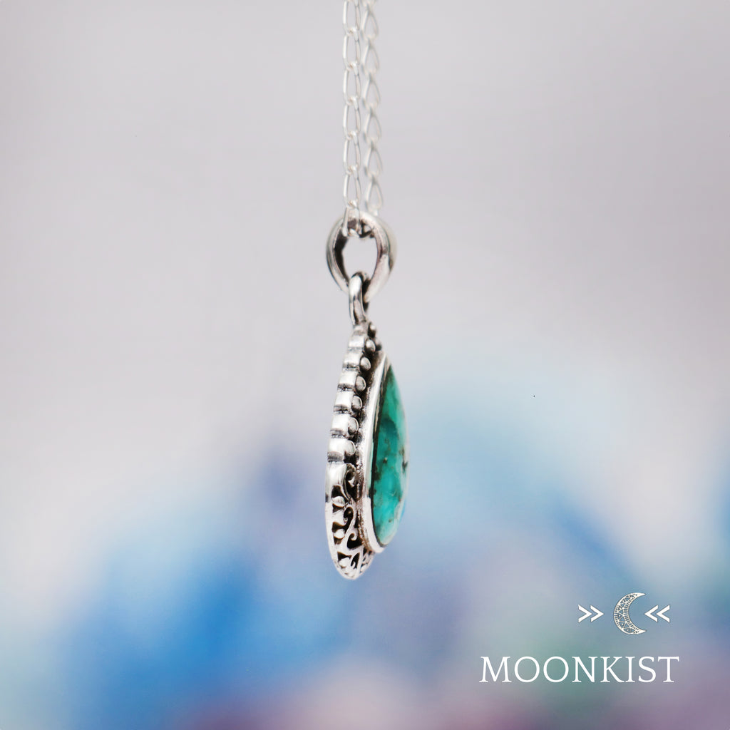 Dainty Turquoise Filigree Pendant | Moonkist Designs