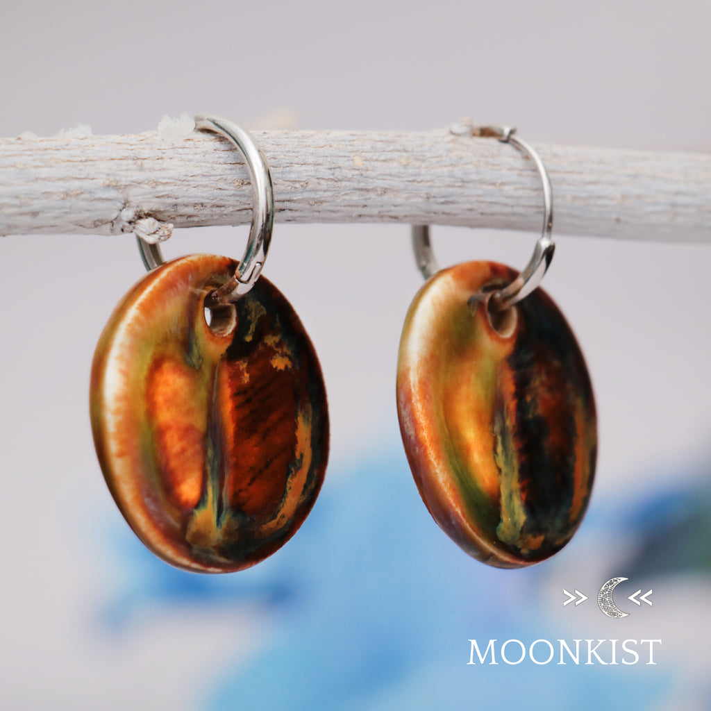 Terracotta Orange Ceramic Earrings  | Moonkist Designs | Moonkist Designs