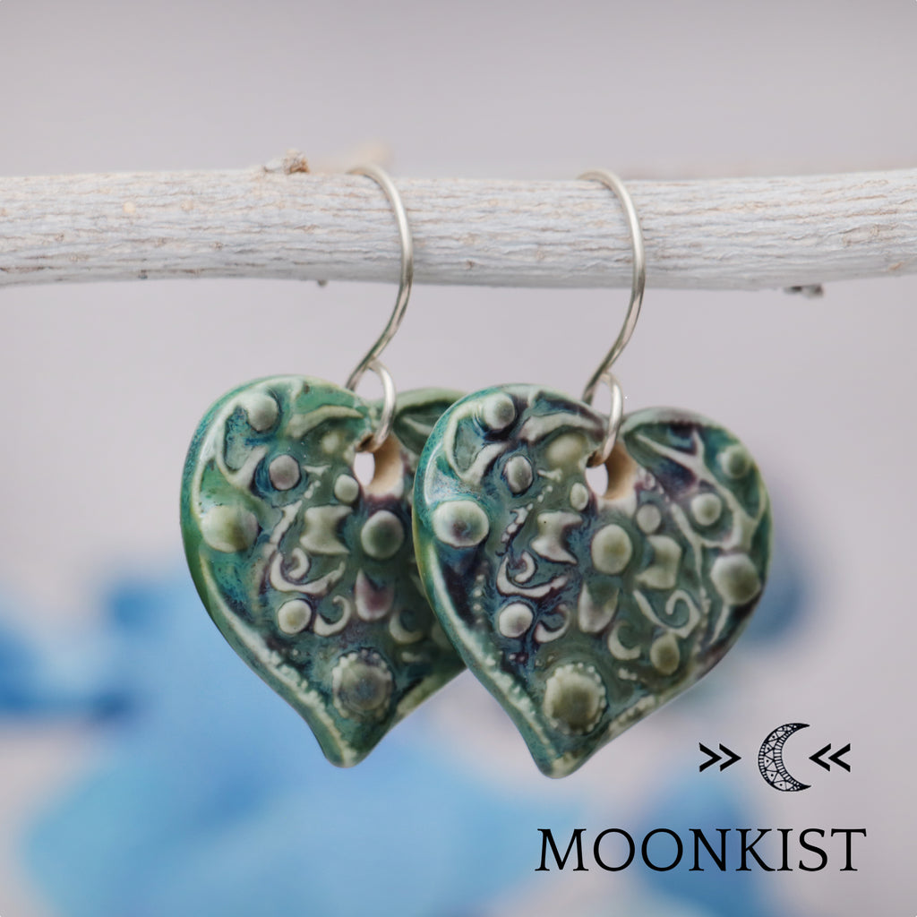 Romantic Heart Ceramic Earrings | Moonkist Designs | Moonkist Designs