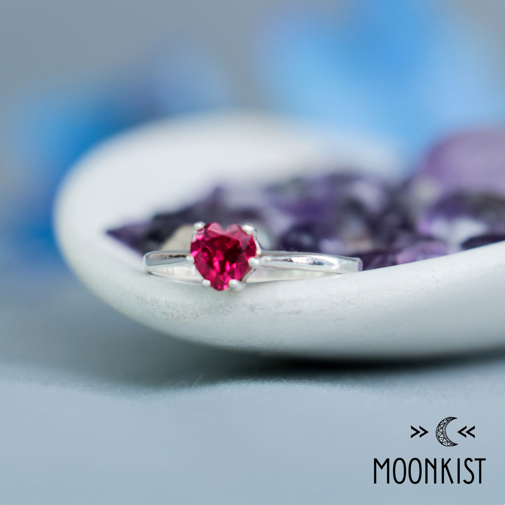 Ruby Heart Engagement Ring | Moonkist Designs