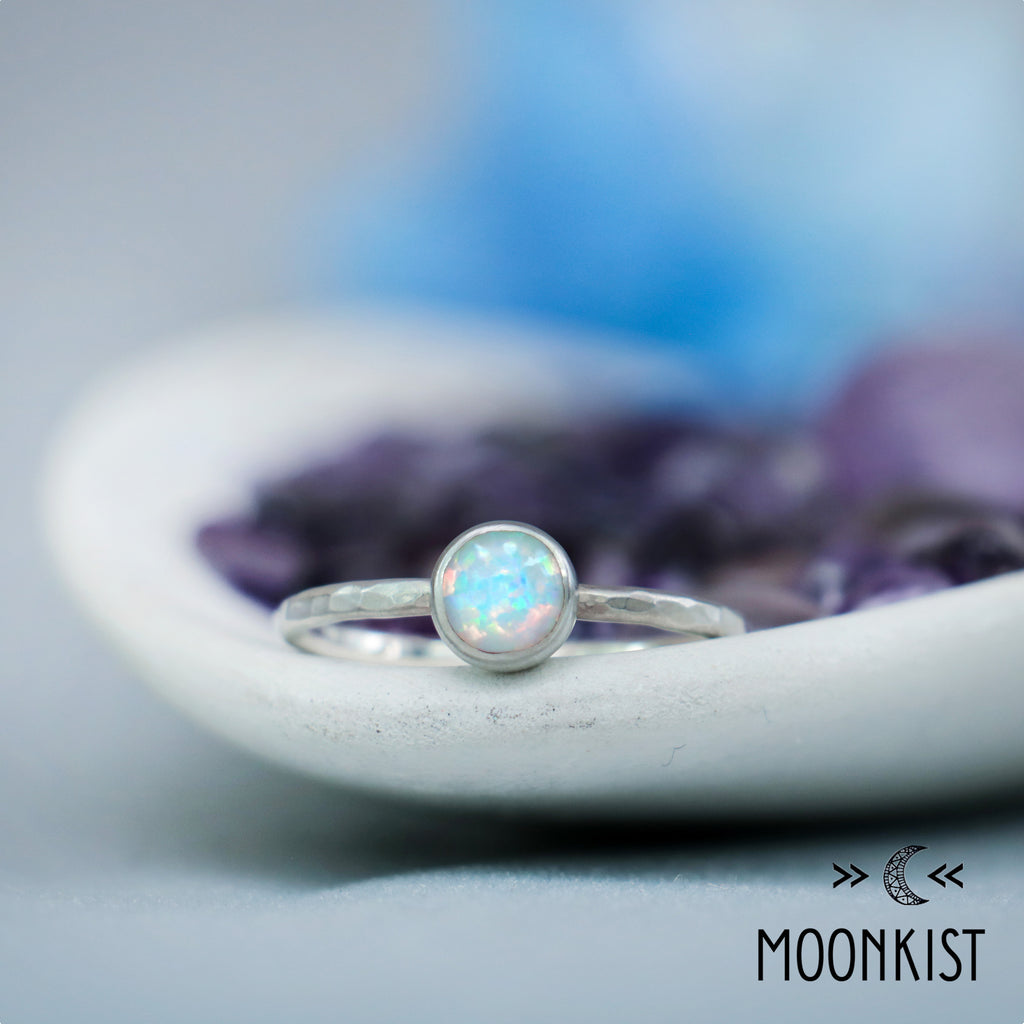 Simple Opal Gemstone Stacking Ring | Moonkist Designs