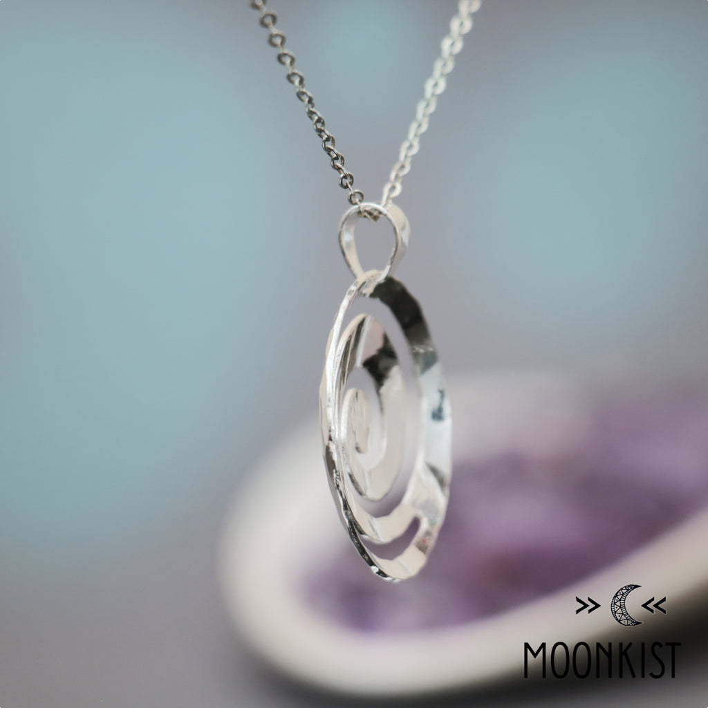 Hammered Silver Spiral Pendant | Moonkist Designs