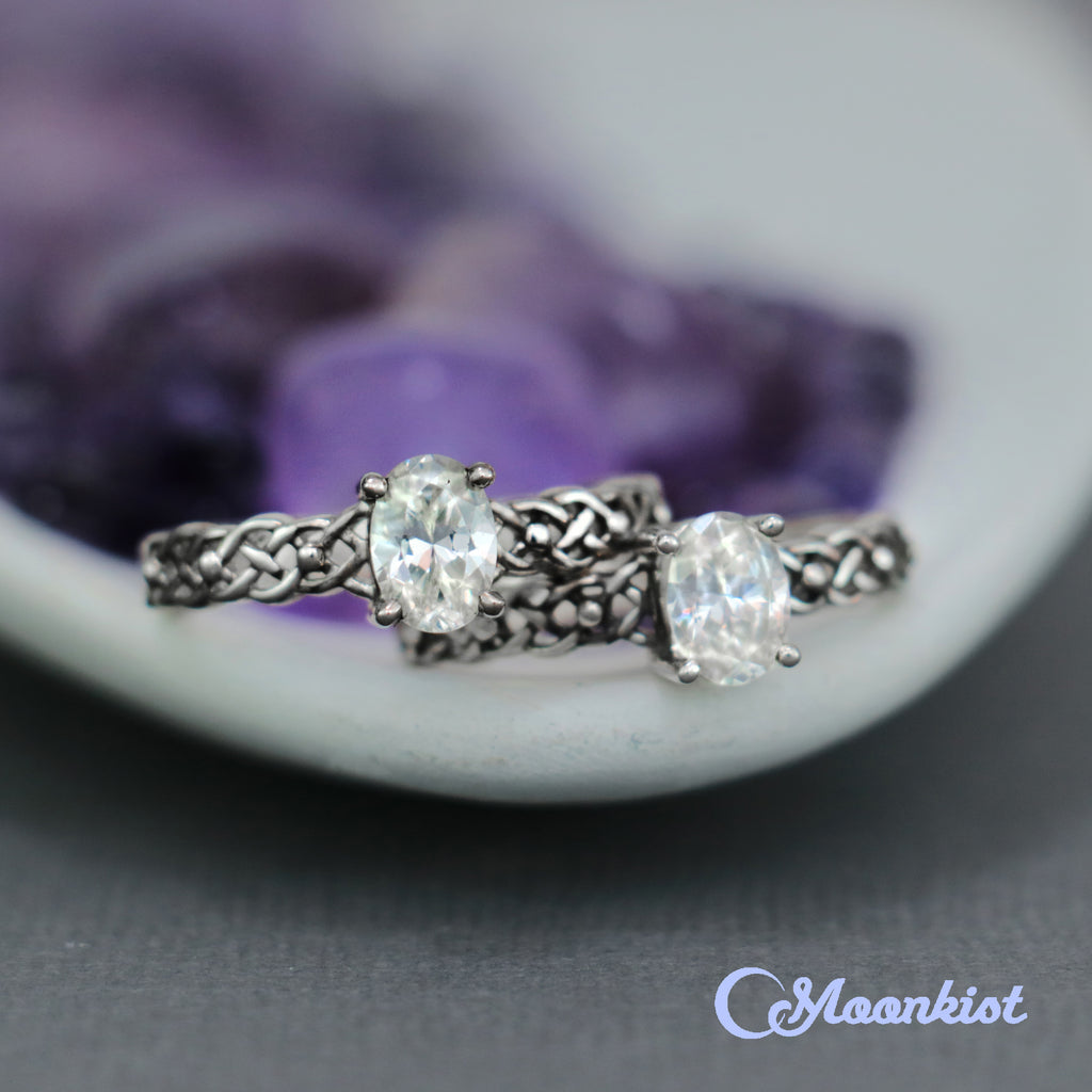Braided Oval Engagement Ring  | Moonkist Designs | Moonkist Designs