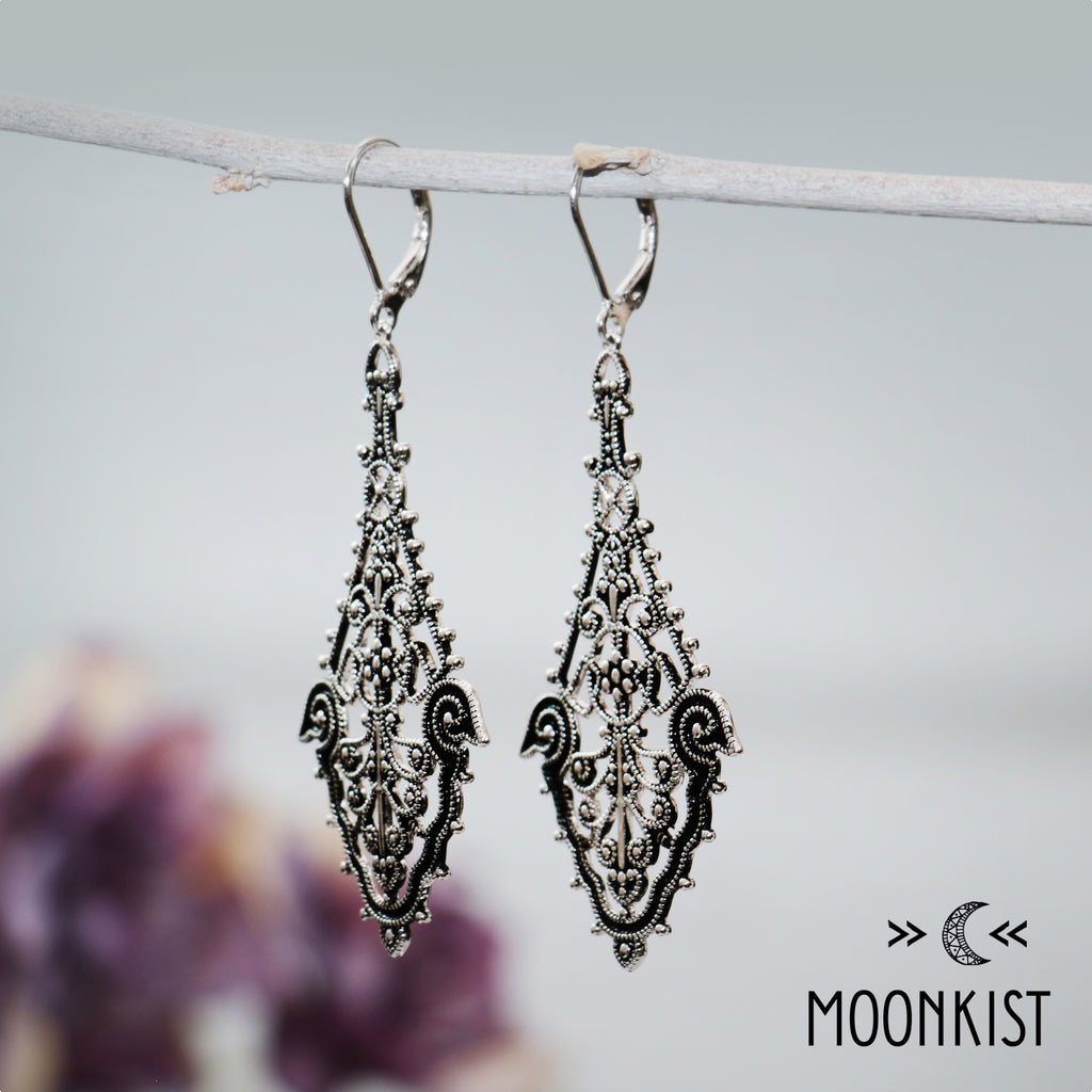 Sterling Silver Large Chandelier Dangle Earrings | Moonkist Designs