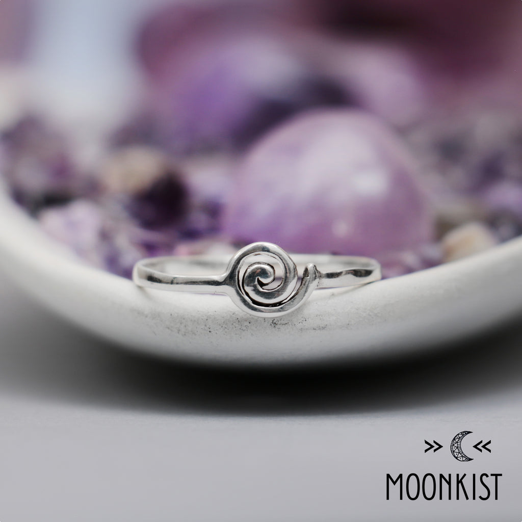 Silver Dainty Spiral Ring | Moonkist Designs