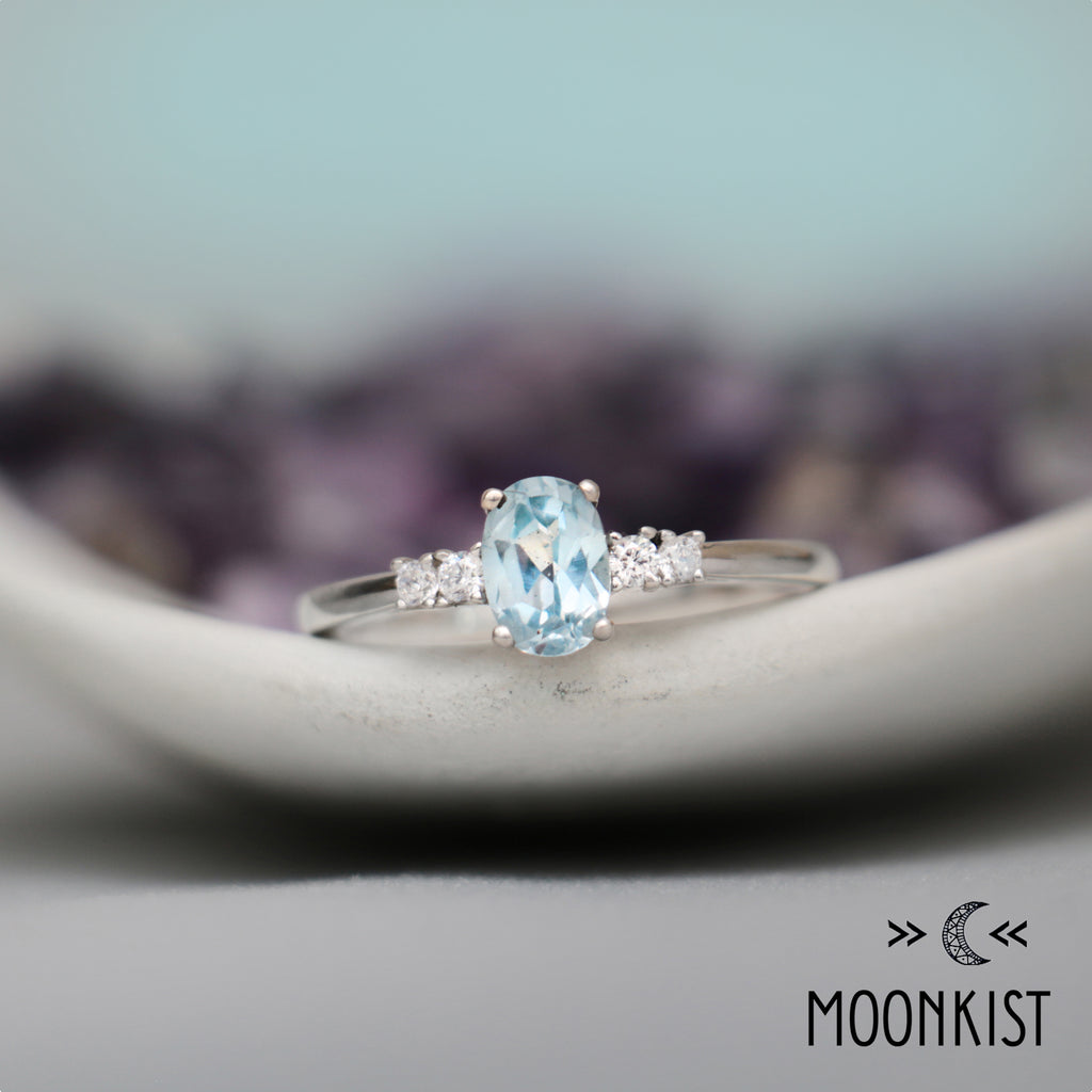 Blue Topaz Five Stone Ring | Moonkist Designs