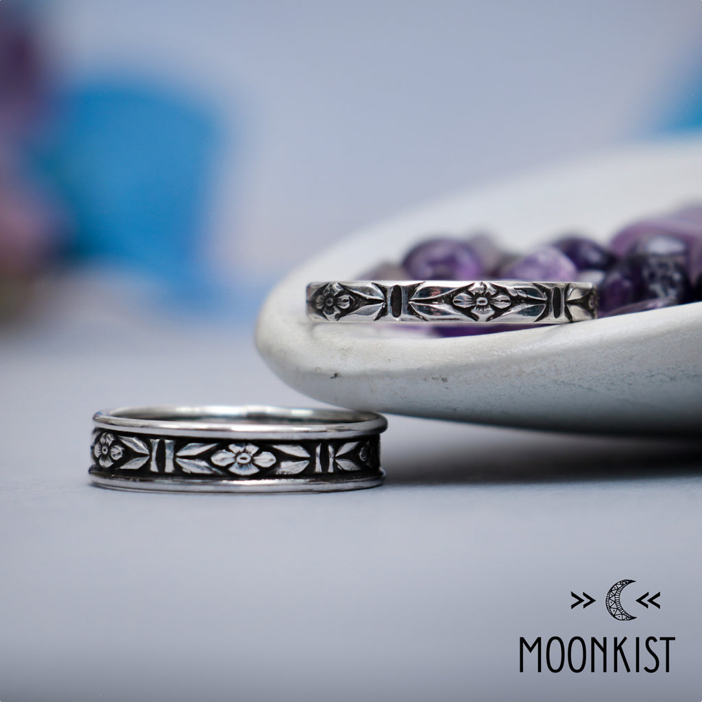 Forget Me Not Wedding Ring Set | Moonkist Designs