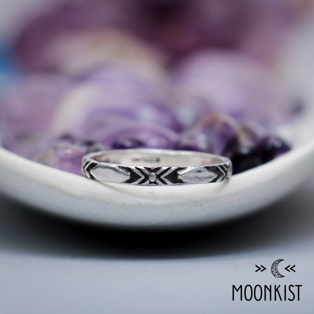 Silver Southwestern Wedding Ring for Women | Moonkist Designs