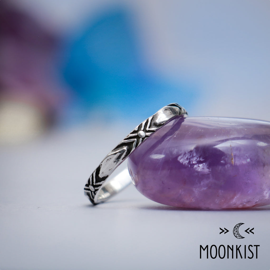 Silver Southwestern Wedding Ring for Women | Moonkist Designs
