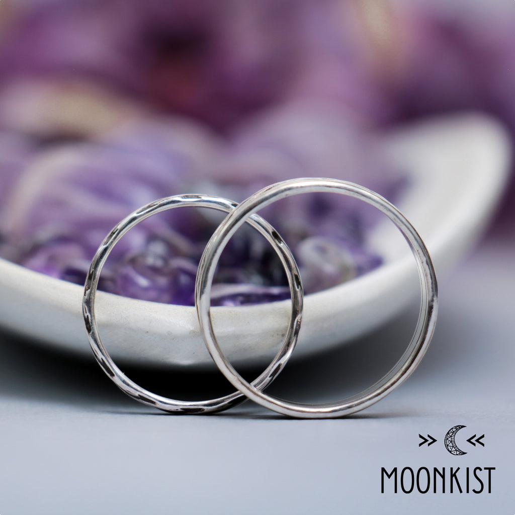 Silver Celtic Wedding Band Set | Moonkist Designs