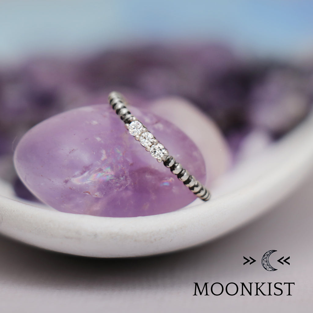 Three Stone Ring Minimalist Engagement Ring | Moonkist Designs | Moonkist Designs