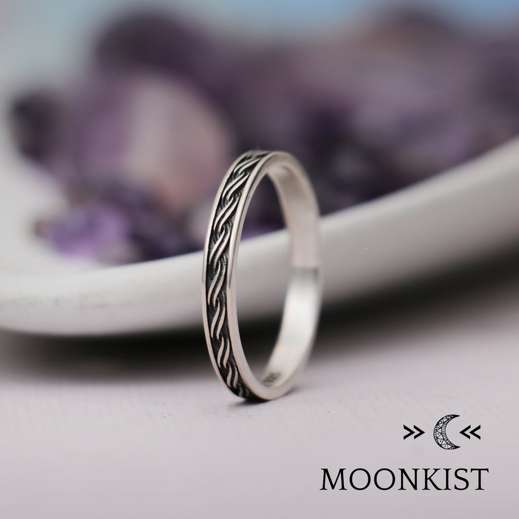 Sterling Silver Infinity Scroll Wedding Band  | Moonkist Designs | Moonkist Designs