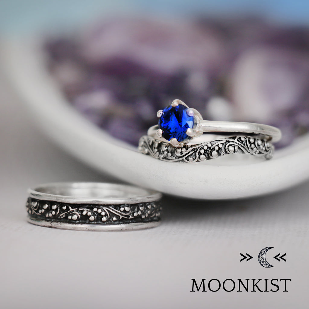 Retro Engagement Three Ring Set  | Moonkist Designs | Moonkist Designs