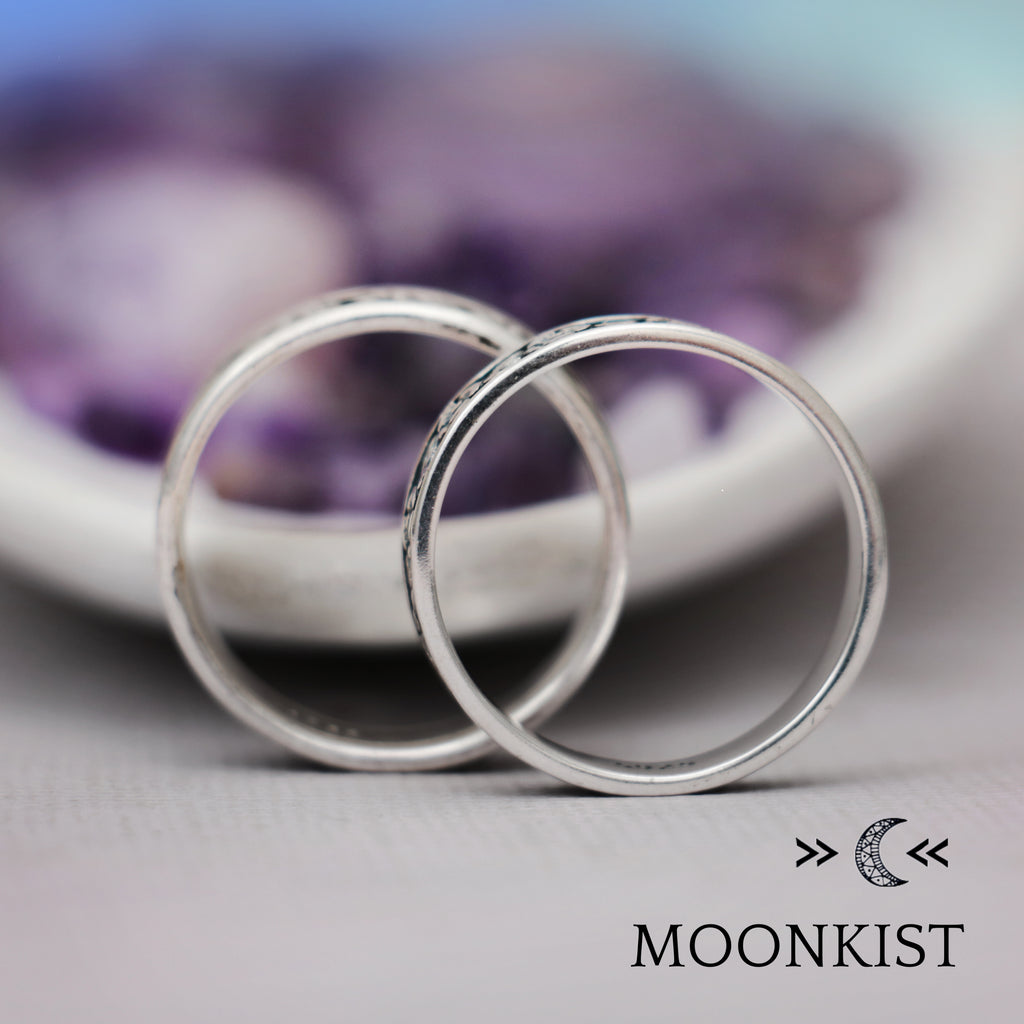 Antique Style Garden Wedding Ring Set  | Moonkist Designs | Moonkist Designs