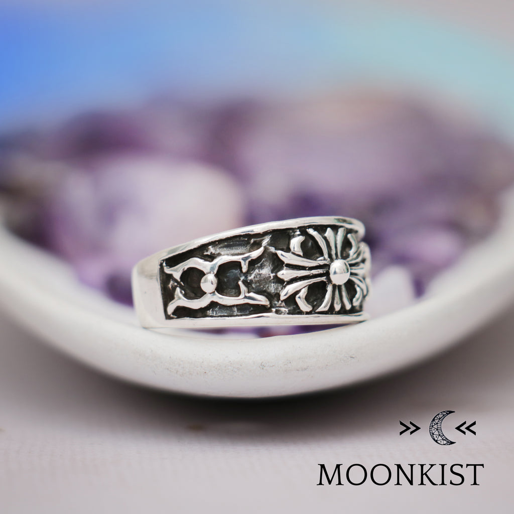 Medieval Cross Wedding Band for Men | Moonkist Designs | Moonkist Designs