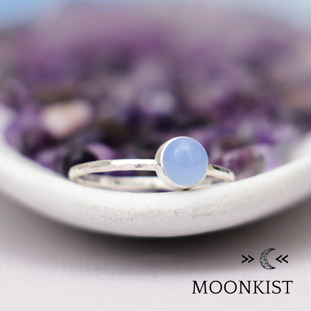 Sterling Silver Blue Chalcedony Ring  | Moonkist Designs | Moonkist Designs