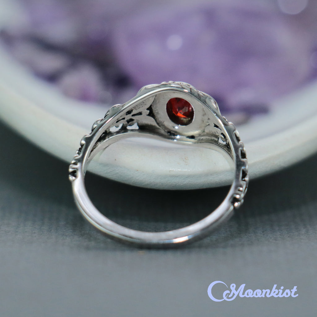 Unique Red Cubic Zirconia Graduation Ring | Moonkist Designs | Moonkist Designs