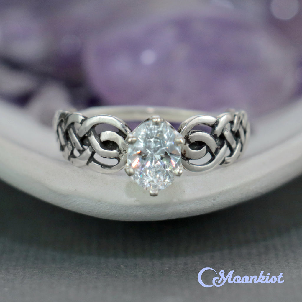 2 CT Oval Celtic Engagement Ring for Women | Moonkist Designs | Moonkist Designs