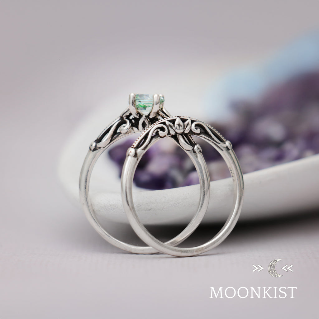 Art Deco Engagement Ring Set| Moonkist Designs | Moonkist Designs