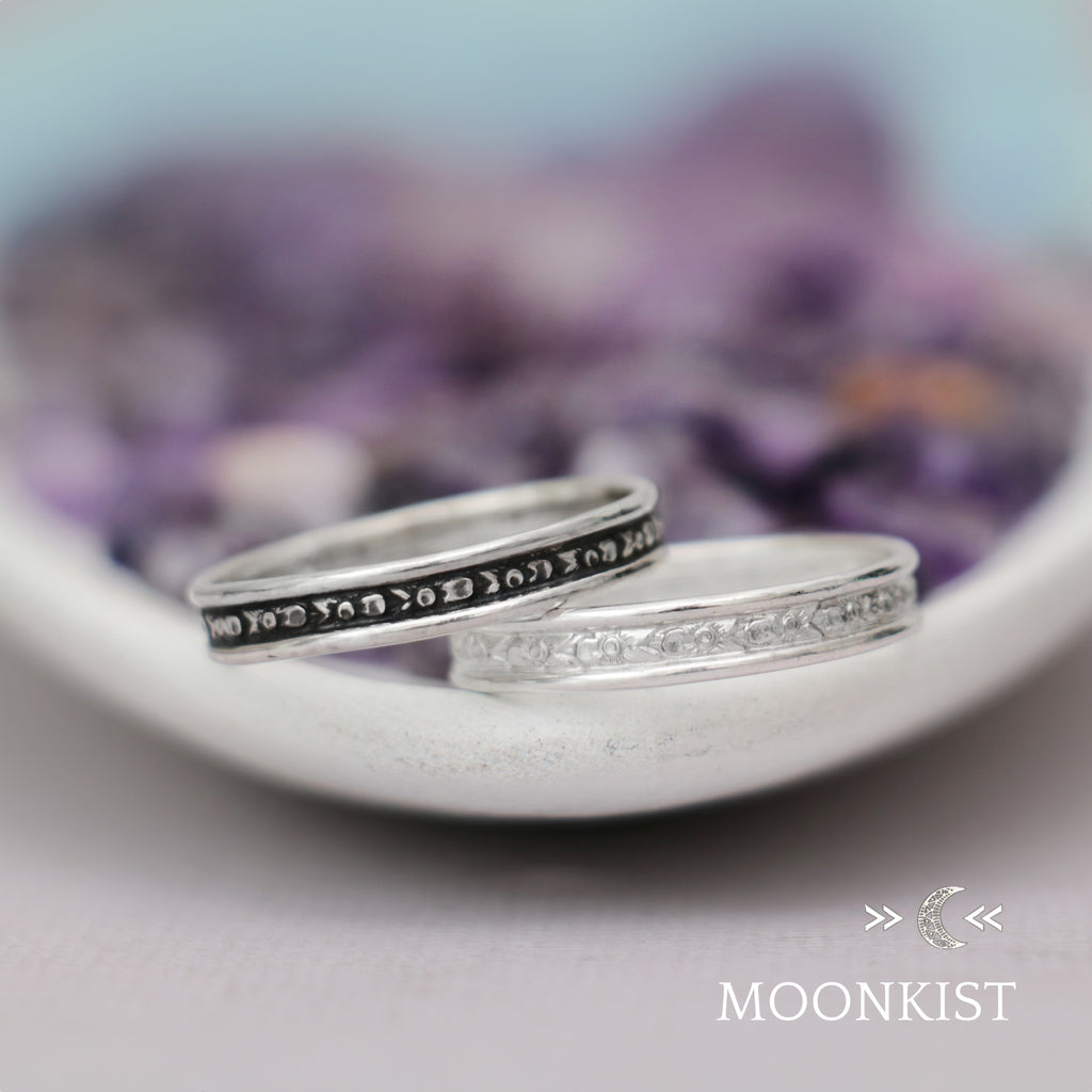 Sterling Silver Iris Wide Wedding Band| Moonkist Designs | Moonkist Designs